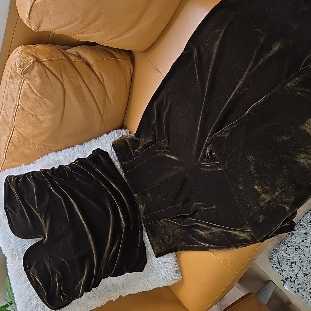 H&M Dark green Velvet Set of two items